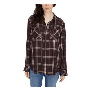 $79.00 Sanctuary New Generation Boyfriend Shirt, Dark Plum, S